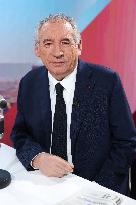 Exclusive - Francois Bayrou On RMC/BFMTV - Paris
