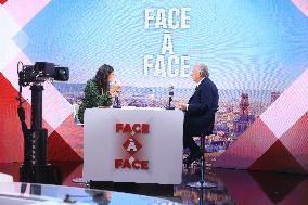 Exclusive - Francois Bayrou On RMC/BFMTV - Paris