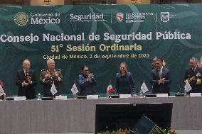 President Claudia Sheinbaum at National Public Security Council Meeting - Mexico City