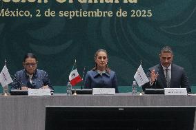 President Claudia Sheinbaum at National Public Security Council Meeting - Mexico City