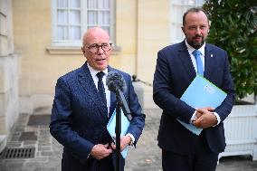 Eric Ciotti At Hotel De Matignon For A Meeting With PM - Paris
