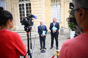 Eric Ciotti At Hotel De Matignon For A Meeting With PM - Paris