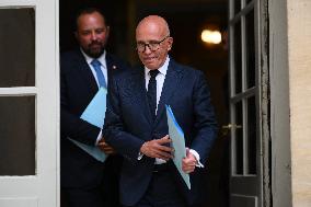 Eric Ciotti At Hotel De Matignon For A Meeting With PM - Paris