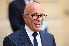Eric Ciotti At Hotel De Matignon For A Meeting With PM - Paris