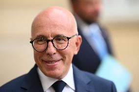 Eric Ciotti At Hotel De Matignon For A Meeting With PM - Paris