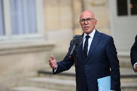 Eric Ciotti At Hotel De Matignon For A Meeting With PM - Paris
