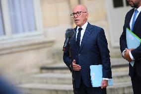 Eric Ciotti At Hotel De Matignon For A Meeting With PM - Paris