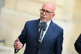 Eric Ciotti At Hotel De Matignon For A Meeting With PM - Paris