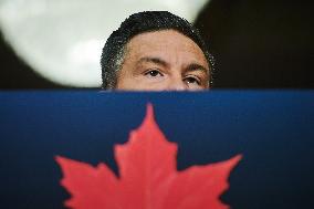 Pierre Poilievre Addresses Press In Mississauga - Canada