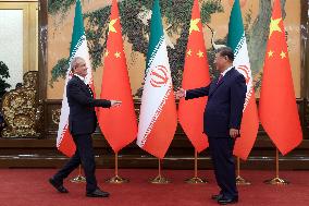Iranian President Masoud Pezeshkian visting China