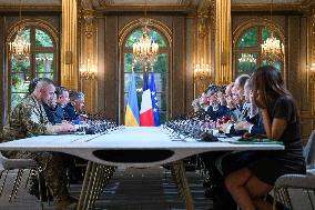 Meeting between Macron and Zelensky at Elysee Palace - Paris