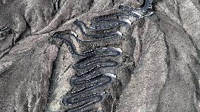 Winding Panlong Ancient Road in Kashgar