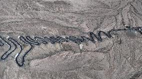 Winding Panlong Ancient Road in Kashgar
