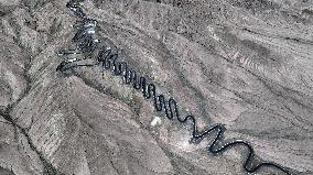 Winding Panlong Ancient Road in Kashgar