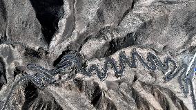 Winding Panlong Ancient Road in Kashgar