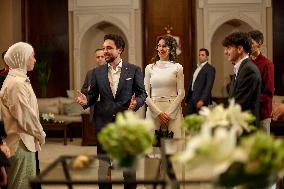 Jordan's Crown Prince and Wife Meet Successful Students - Amman