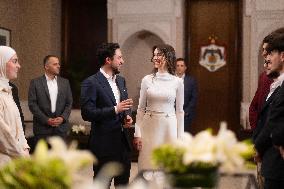 Jordan's Crown Prince and Wife Meet Successful Students - Amman