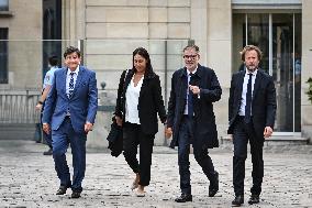 French PM Francois Bayrou meets Socialist Party leaders in Paris FA