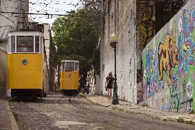 Illustration - Funicular in Lisbon