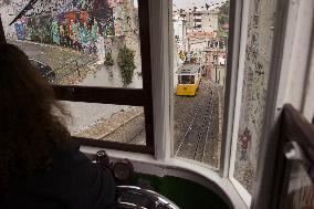Illustration - Funicular in Lisbon