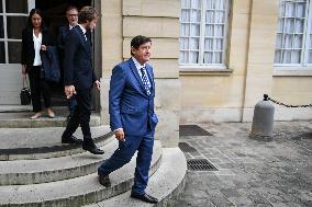 French PM Francois Bayrou meets Socialist Party leaders in Paris FA