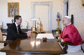 Pope Leo XIV Meets Israel Isaac Herzog - Vatican