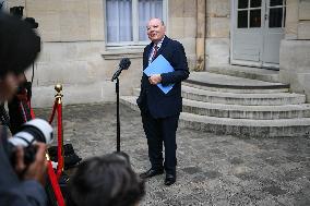 French PM Francois Bayrou meets UDI leaders in Paris FA