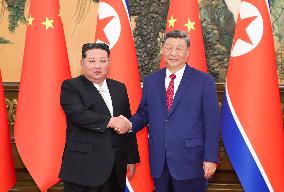 Xi Jinping Meets Kim Jong Un - Beijing