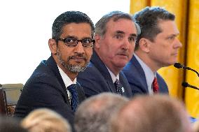 Melania Trump at the AI Task Force meeting - Washington