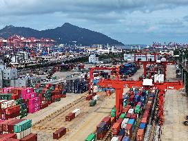 International Freight Train in Lianyungang