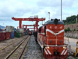 International Freight Train in Lianyungang