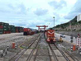 International Freight Train in Lianyungang