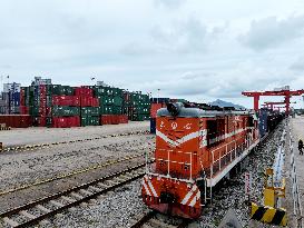International Freight Train in Lianyungang
