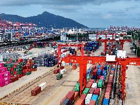 International Freight Train in Lianyungang