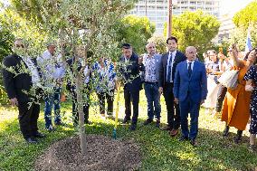 Planting of An Olive Tree in Tribute to Ilan Halimi in Nice - France