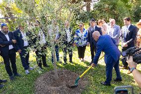 Planting of An Olive Tree in Tribute to Ilan Halimi in Nice - France