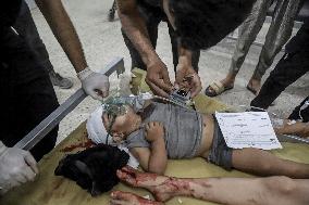 Israeli Airstrike Hits Displaced Persons Tent - Gaza