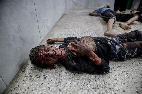 Israeli Airstrike Hits Displaced Persons Tent - Gaza