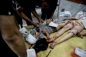 Israeli Airstrike Hits Displaced Persons Tent - Gaza