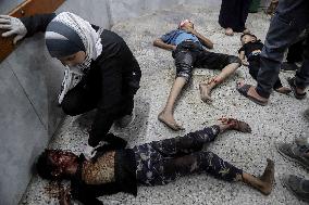 Israeli Airstrike Hits Displaced Persons Tent - Gaza