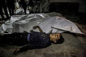 Israeli Airstrike Hits Displaced Persons Tent - Gaza