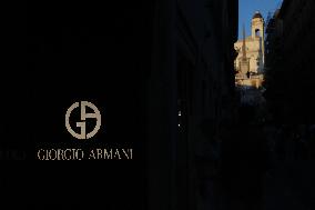 Giorgio Armani's store on Via Condotti