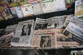 Newspapers Highlight Death Of Giorgio Armani In Milan - Italy