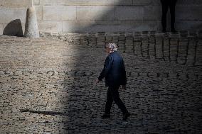 Francois Bayrou And Sebastien Lecornu At Farewell To Thierry Burkhard Arms Ceremony - Paris
