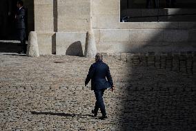 Francois Bayrou And Sebastien Lecornu At Farewell To Thierry Burkhard Arms Ceremony - Paris