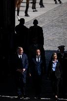 Francois Bayrou And Sebastien Lecornu At Farewell To Thierry Burkhard Arms Ceremony - Paris