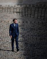 President Macron At Farewell To Thierry Burkhard Arms Ceremony - Paris
