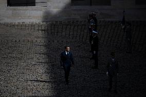 President Macron At Farewell To Thierry Burkhard Arms Ceremony - Paris
