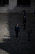 President Macron At Farewell To Thierry Burkhard Arms Ceremony - Paris
