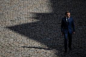 President Macron At Farewell To Thierry Burkhard Arms Ceremony - Paris